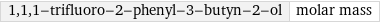 1, 1, 1-trifluoro-2-phenyl-3-butyn-2-ol | molar mass