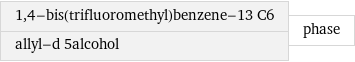 1, 4-bis(trifluoromethyl)benzene-13 C6 allyl-d 5alcohol | phase