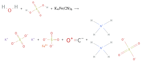  + + K4Fe(CN)6 ⟶ + + + 