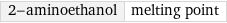 2-aminoethanol | melting point