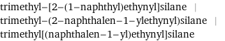 trimethyl-[2-(1-naphthyl)ethynyl]silane | trimethyl-(2-naphthalen-1-ylethynyl)silane | trimethyl[(naphthalen-1-yl)ethynyl]silane