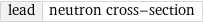 lead | neutron cross-section