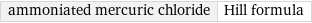 ammoniated mercuric chloride | Hill formula