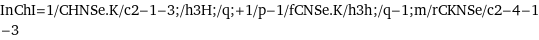 InChI=1/CHNSe.K/c2-1-3;/h3H;/q;+1/p-1/fCNSe.K/h3h;/q-1;m/rCKNSe/c2-4-1-3