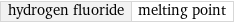 hydrogen fluoride | melting point