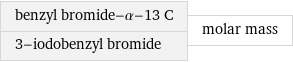 benzyl bromide-α-13 C 3-iodobenzyl bromide | molar mass