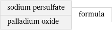 sodium persulfate palladium oxide | formula