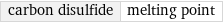 carbon disulfide | melting point