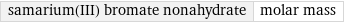 samarium(III) bromate nonahydrate | molar mass