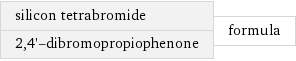 silicon tetrabromide 2, 4'-dibromopropiophenone | formula