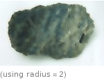  (using radius=2)