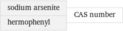 sodium arsenite hermophenyl | CAS number