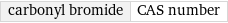 carbonyl bromide | CAS number