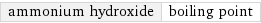 ammonium hydroxide | boiling point