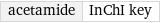 acetamide | InChI key