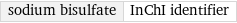 sodium bisulfate | InChI identifier