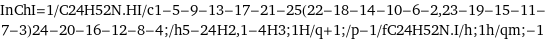 InChI=1/C24H52N.HI/c1-5-9-13-17-21-25(22-18-14-10-6-2, 23-19-15-11-7-3)24-20-16-12-8-4;/h5-24H2, 1-4H3;1H/q+1;/p-1/fC24H52N.I/h;1h/qm;-1