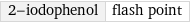 2-iodophenol | flash point