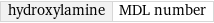 hydroxylamine | MDL number