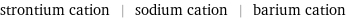 strontium cation | sodium cation | barium cation