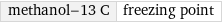 methanol-13 C | freezing point