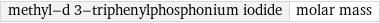 methyl-d 3-triphenylphosphonium iodide | molar mass