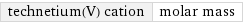 technetium(V) cation | molar mass