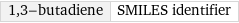 1, 3-butadiene | SMILES identifier