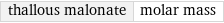 thallous malonate | molar mass