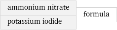 ammonium nitrate potassium iodide | formula