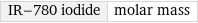 IR-780 iodide | molar mass