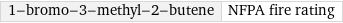 1-bromo-3-methyl-2-butene | NFPA fire rating