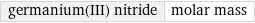 germanium(III) nitride | molar mass