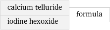 calcium telluride iodine hexoxide | formula