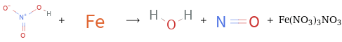  + ⟶ + + Fe(NO3)3NO3