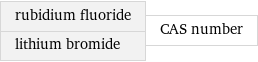 rubidium fluoride lithium bromide | CAS number