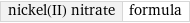 nickel(II) nitrate | formula