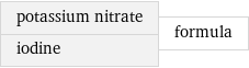 potassium nitrate iodine | formula