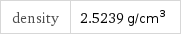 density | 2.5239 g/cm^3