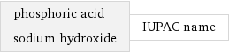 phosphoric acid sodium hydroxide | IUPAC name