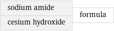 sodium amide cesium hydroxide | formula