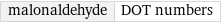 malonaldehyde | DOT numbers