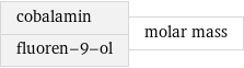 cobalamin fluoren-9-ol | molar mass