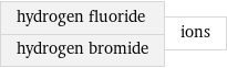 hydrogen fluoride hydrogen bromide | ions