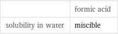  | formic acid solubility in water | miscible