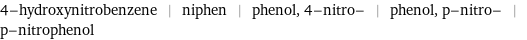 4-hydroxynitrobenzene | niphen | phenol, 4-nitro- | phenol, p-nitro- | p-nitrophenol