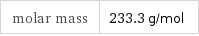 molar mass | 233.3 g/mol