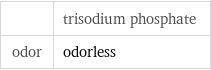  | trisodium phosphate odor | odorless