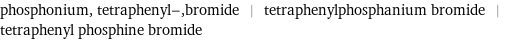 phosphonium, tetraphenyl-, bromide | tetraphenylphosphanium bromide | tetraphenyl phosphine bromide