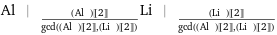 Al | _(((Al | )[[2]])/gcd((Al | )[[2]], (Li | )[[2]]))Li | _(((Li | )[[2]])/gcd((Al | )[[2]], (Li | )[[2]]))